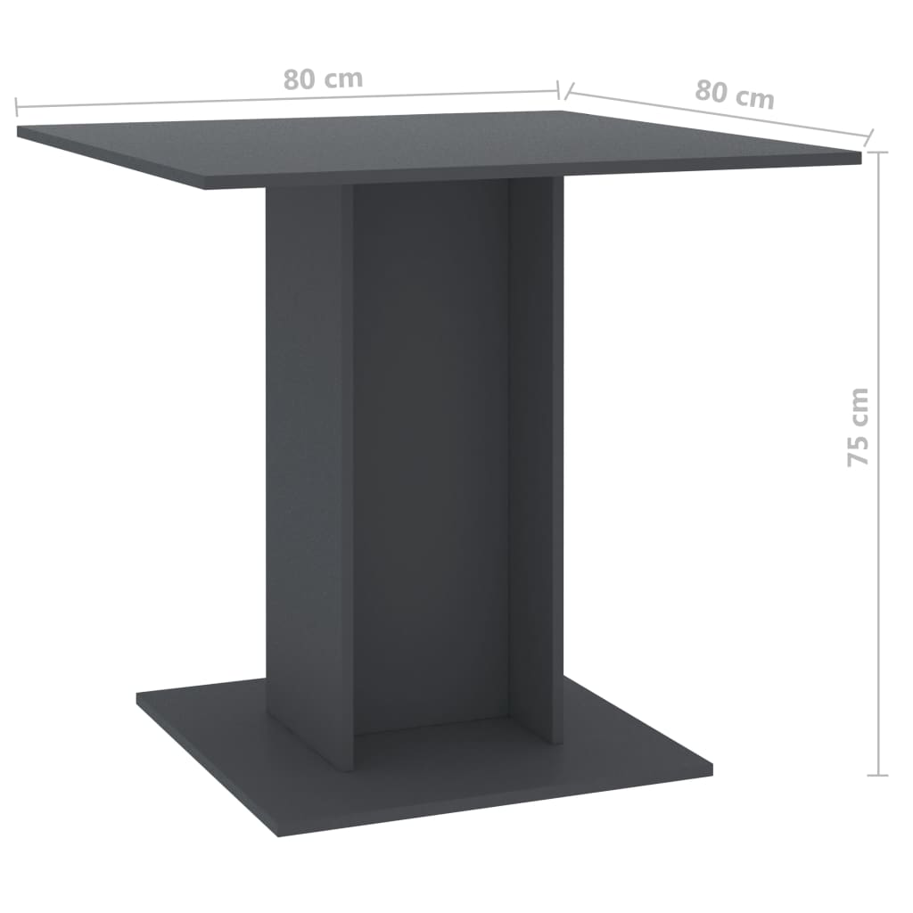 Dining Table Grey Chipboard