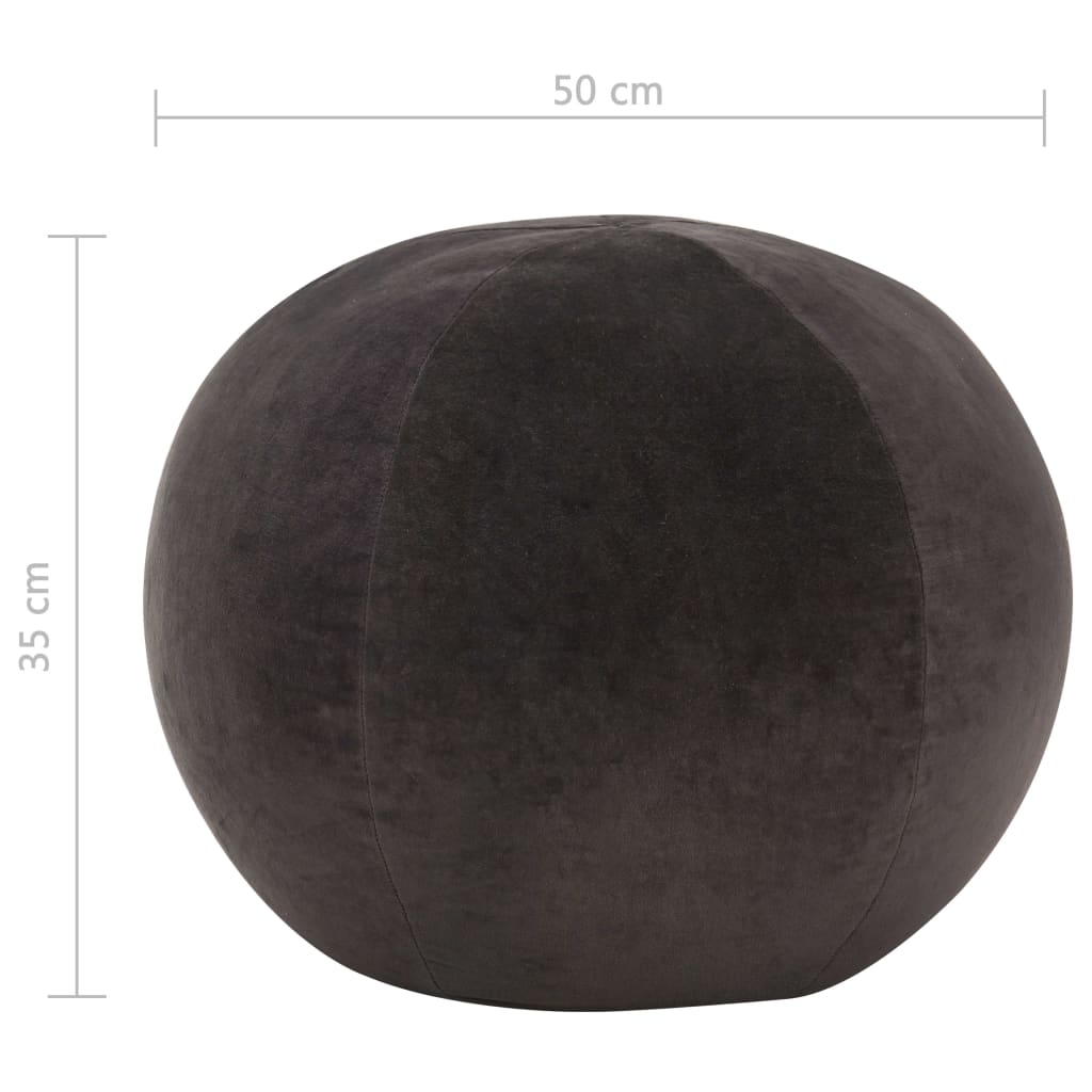 Pouffe Cotton Velvet - 50×35cm