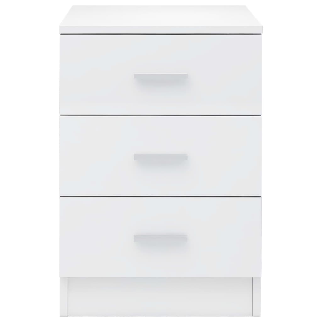 Bedside Cabinets 2 pcs High Gloss White 38x35x56 cm Chipboard