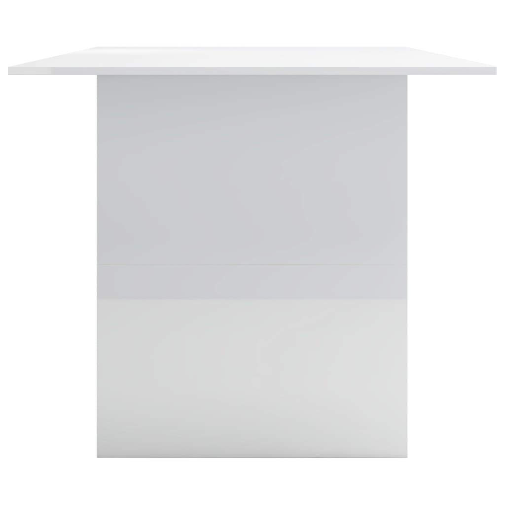 Dining Table High Gloss White- Chipboard