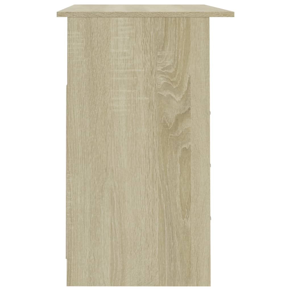 Desk with Drawers Sonoma Oak Chipboard