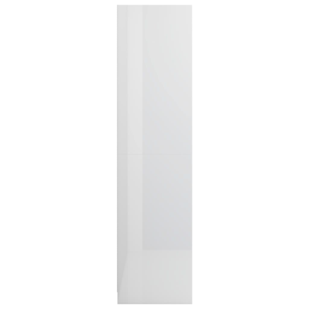 Wardrobe High Gloss White-Chipboard