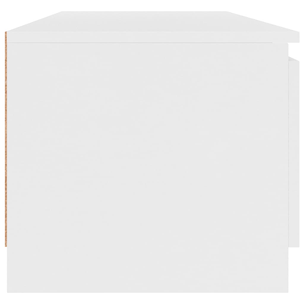 TV Cabinet White Chipboard - 140×40×35.5cm
