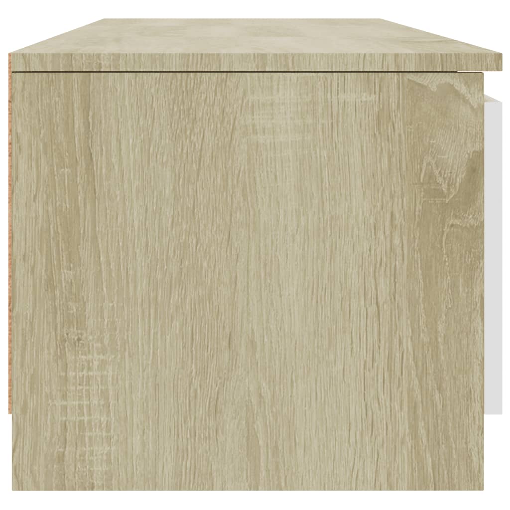 TV Cabinet White and Oak, Chipboard