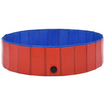 Foldable Dog Swimming Pool Red PVC M