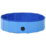 Foldable Dog Swimming Pool Blue PVC XL