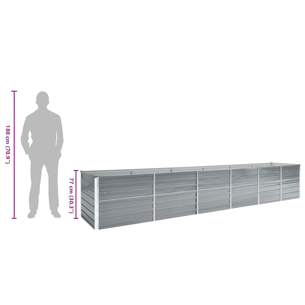 Galvanised Steel Raised Garden Bed 480cm | HomeAndLiving