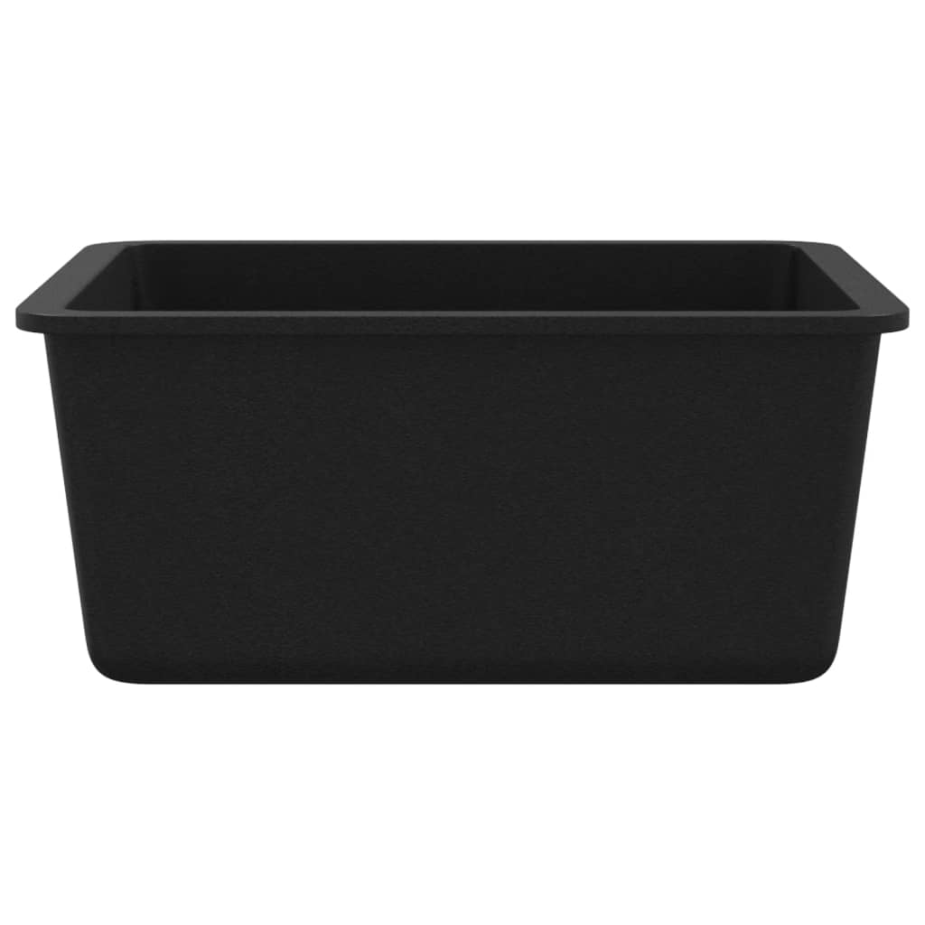 Granite Kitchen Sink Single Basin Black - 420×460×310mm