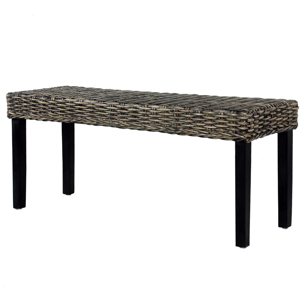 Bench 110 cm Black Natural