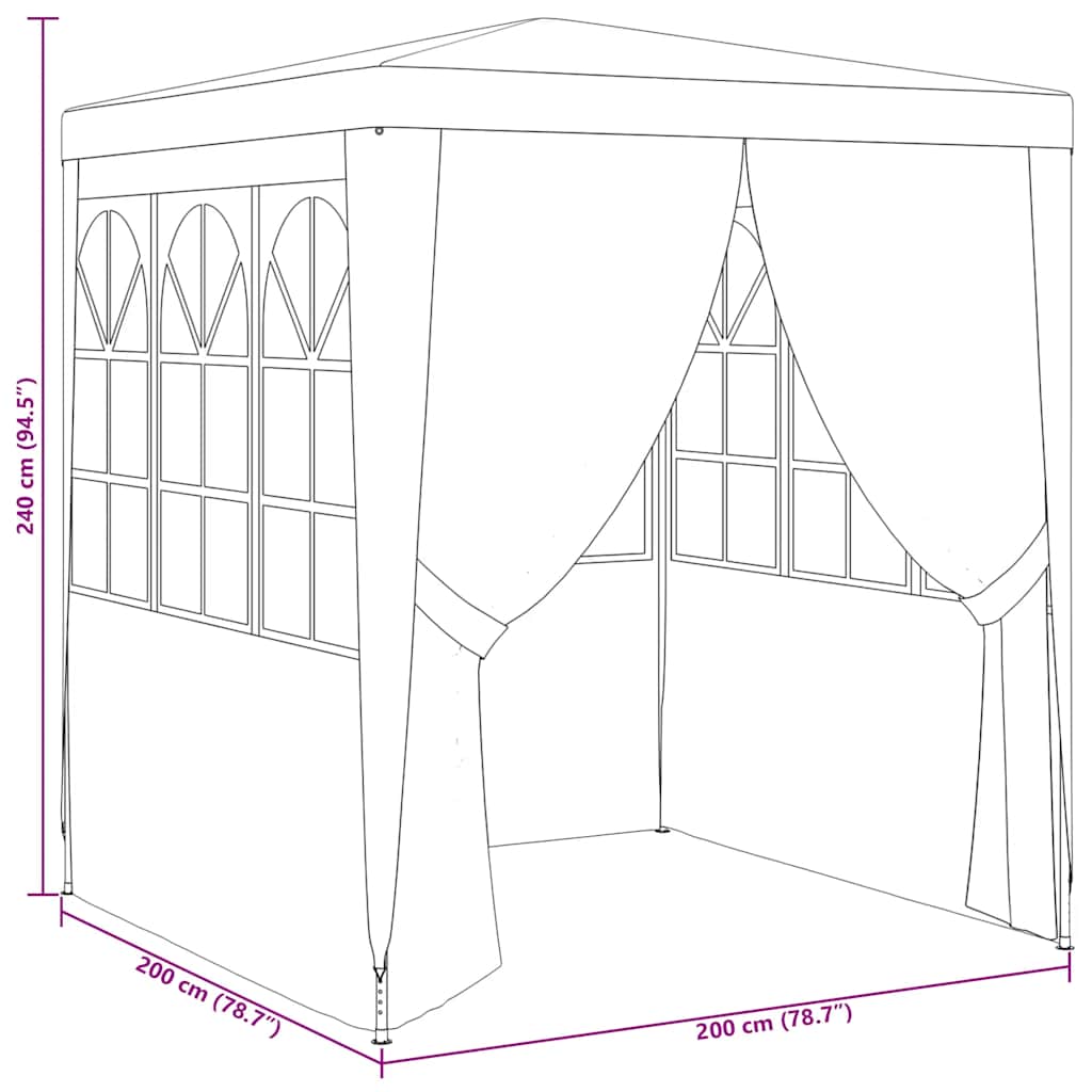 2x2m Party Tent Side Walls UV Resistant | HomeAndLiving