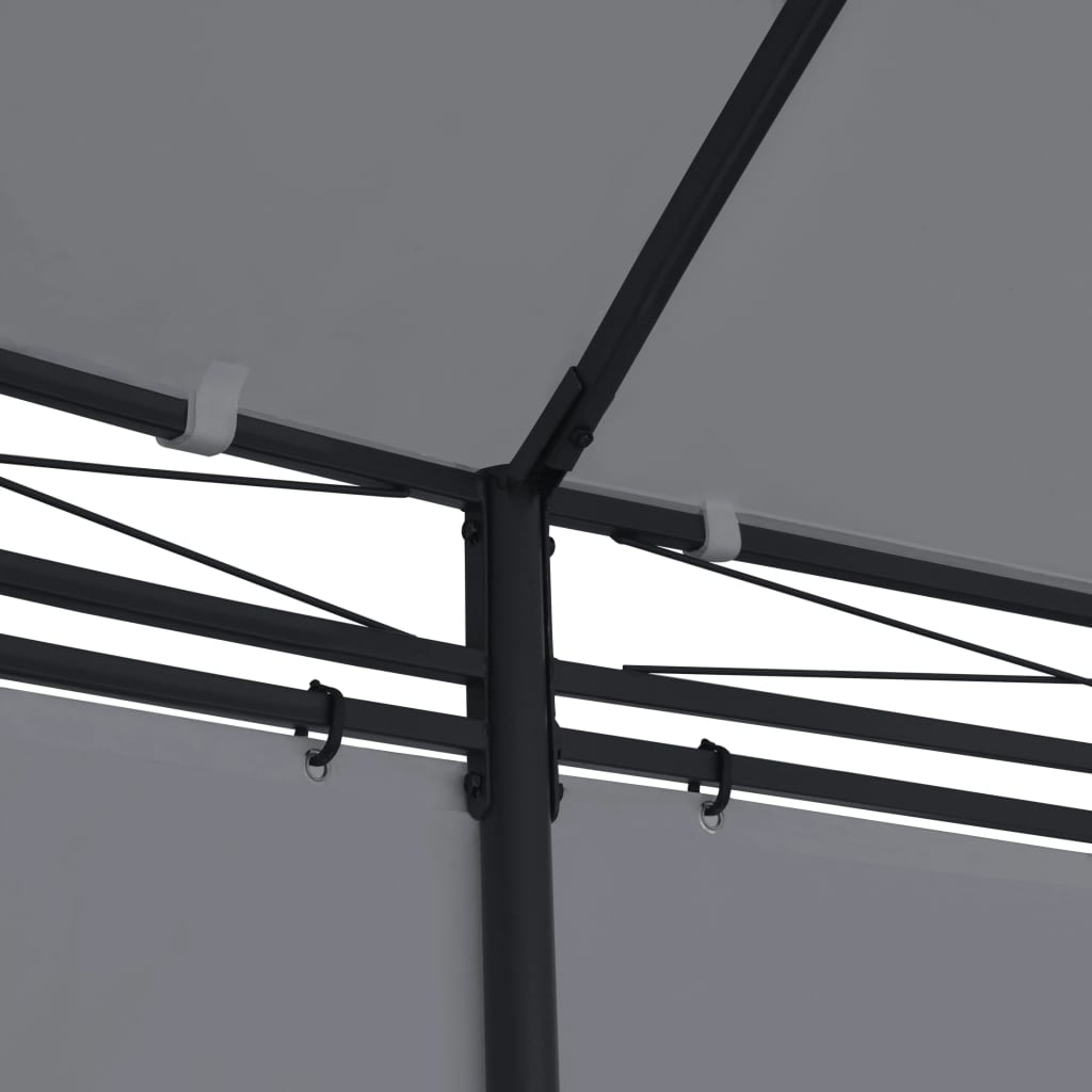 Gazebo with Curtains 530x350x265 cm Anthracite