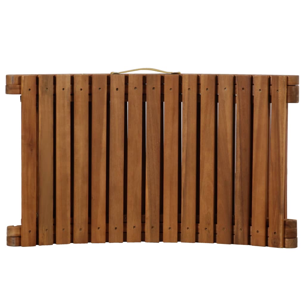 Sun Lounger with Cushion Solid Acacia Wood Dark Grey - 92×55×20cm