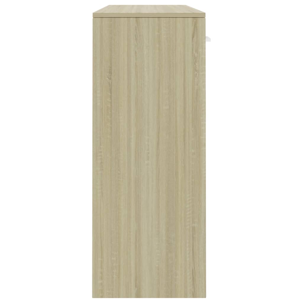 Sideboard White and Sonoma Oak, Chipboard