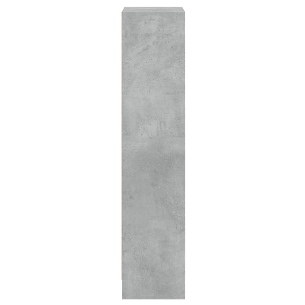 3-Tier Book Cabinet Concrete Grey Chipboard