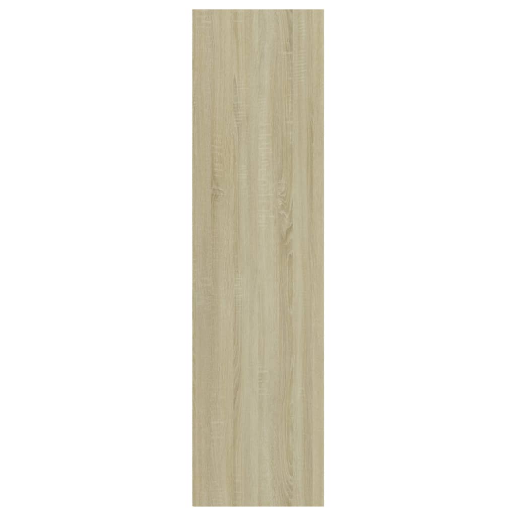 3-Tier Book Cabinet White and Oak Chipboard