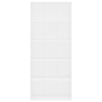 5-Tier Book Cabinet White Chipboard
