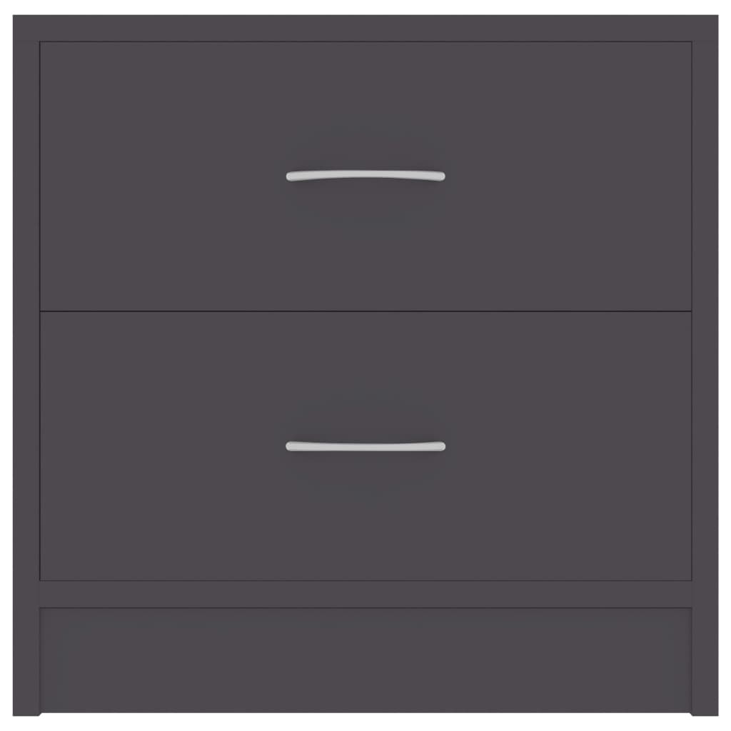 Bedside Cabinets 2 pcs Grey Engineered Wood - 40×30×40cm
