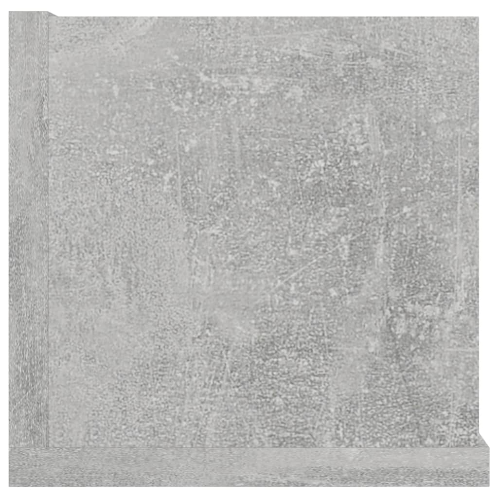 CD Wall Shelf Concrete Grey 100x18x18 cm Chipboard