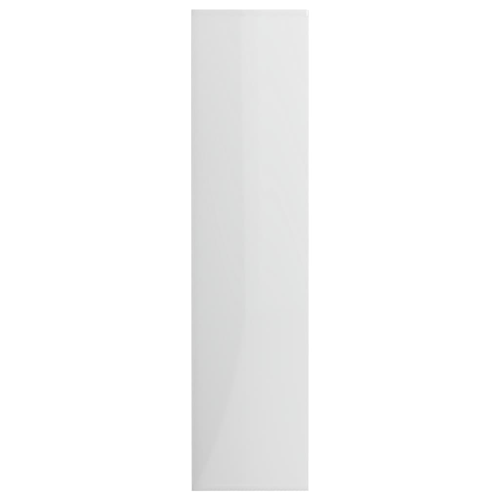 Book Cabinet High Gloss White 50x25x106 cm Chipboard