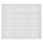 CD Cabinet White 102x16x89,5 cm Chipboard