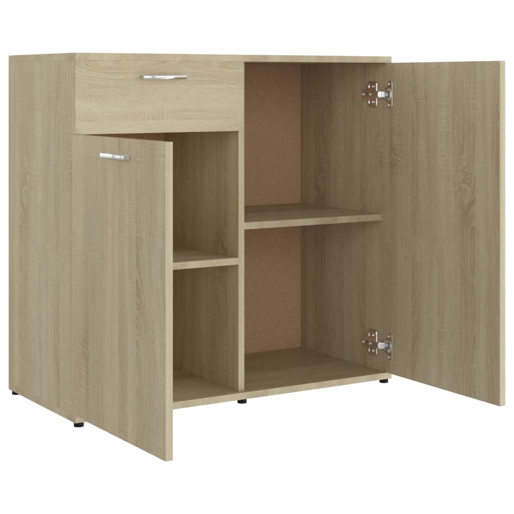 Sideboard Grey 80x36x75 cm Chipboard