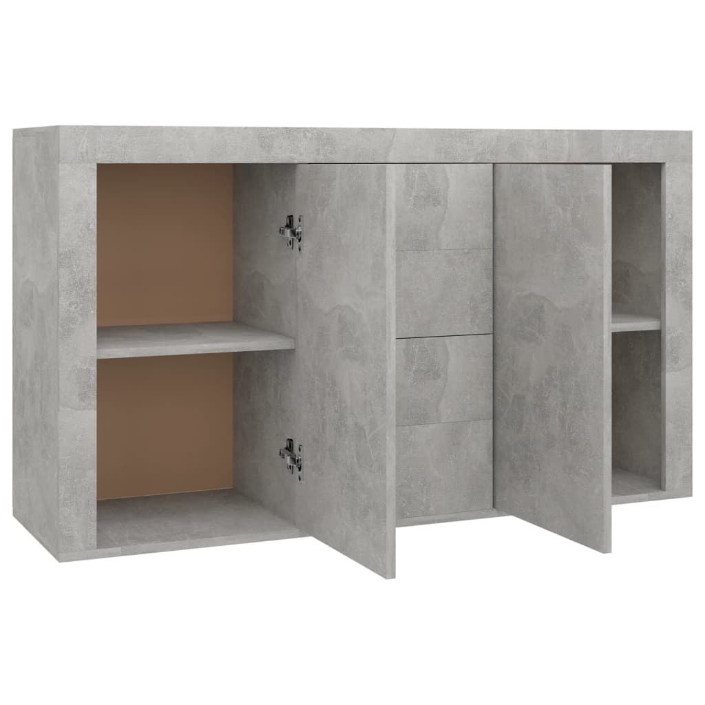 Sideboard Concrete Grey 120x36x69 cm Chipboard