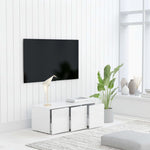 TV Cabinet White 80x34x30 cm Chipboard