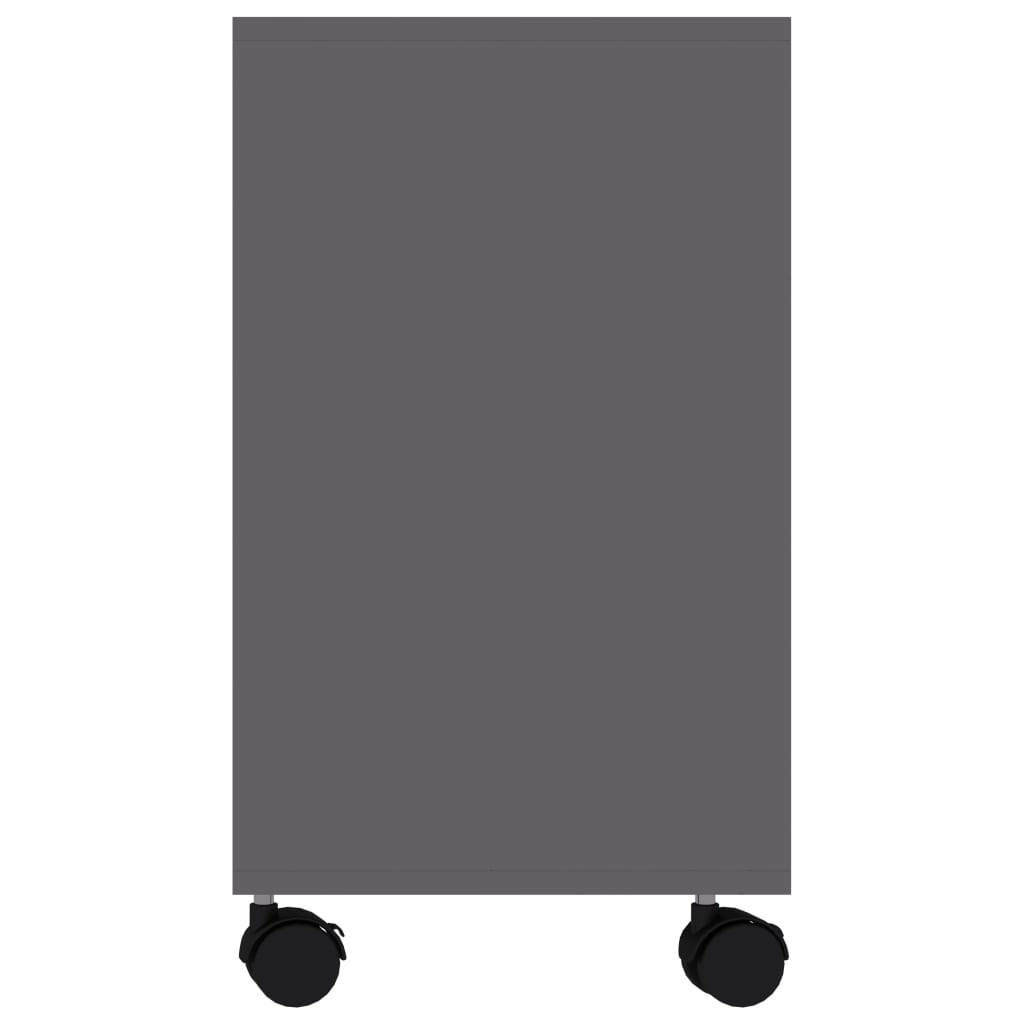 Side Table Grey 70x35x55 cm Chipboard