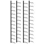 Wall-mounted Wine Racks for 48 Bottles 2 pcs Black Iron