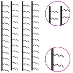 Wall-mounted Wine Racks for 48 Bottles 2 pcs Black Iron