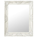 Wall Mirror Baroque Style White