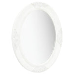 Wall Mirror Baroque Style 50x60 cm White