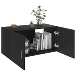 Wall Mounted Cabinet Black 80x39x40 cm Chipboard
