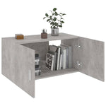 Wall Mounted Cabinet Concrete Grey 80x39x40 cm Chipboard