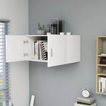 Wall Mounted Cabinet High Gloss White 80x39x40 cm Chipboard
