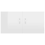 Wall Mounted Cabinet High Gloss White 80x39x40 cm Chipboard