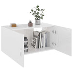 Wall Mounted Cabinet High Gloss White 80x39x40 cm Chipboard