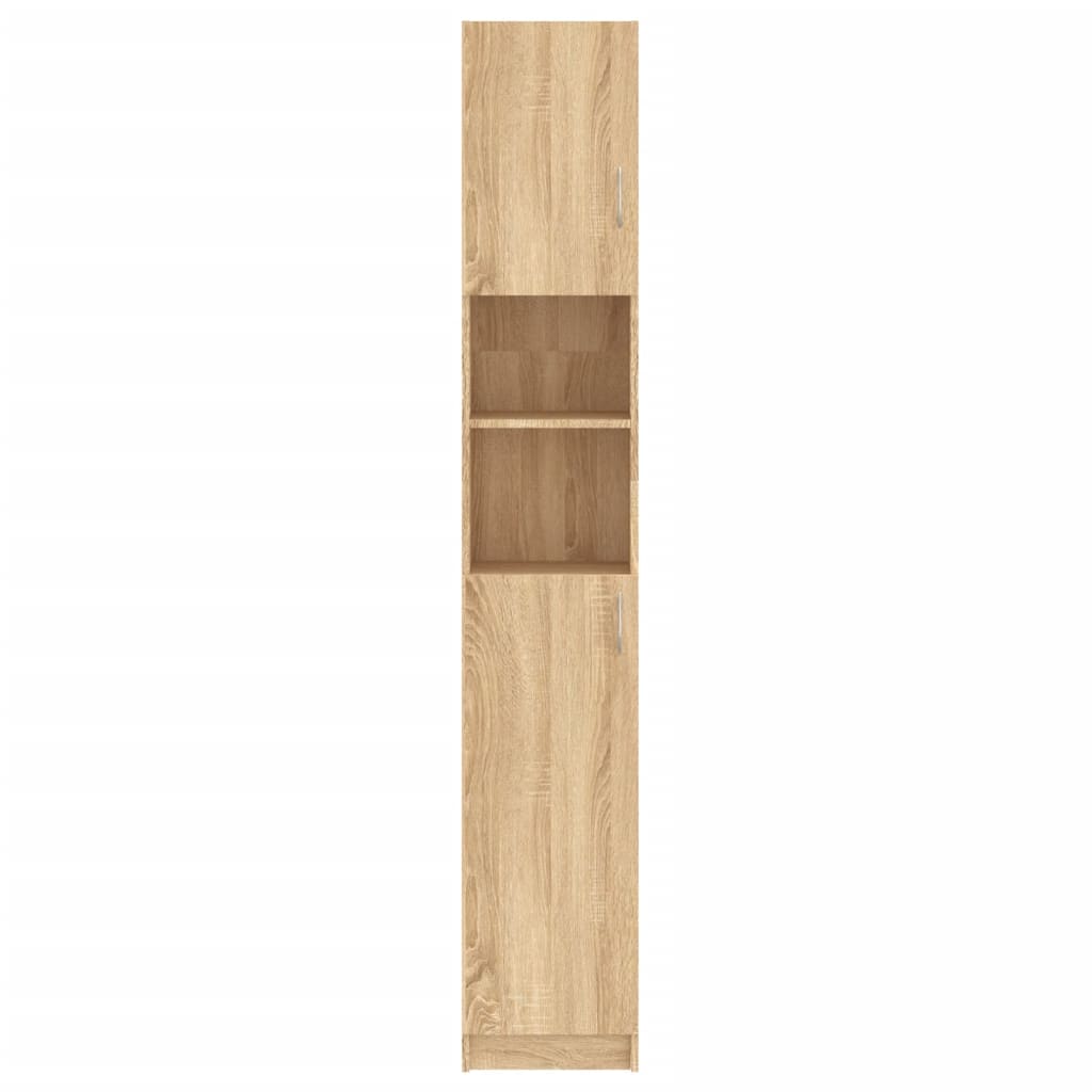 Bathroom Cabinet Sonoma Oak 32x25.5x190 cm Chipboard