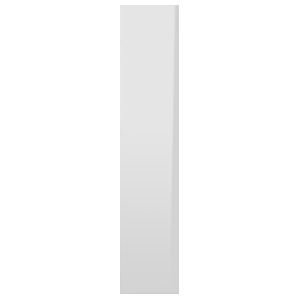 Wall Shelf High Gloss White 90x16x78 cm Chipboard