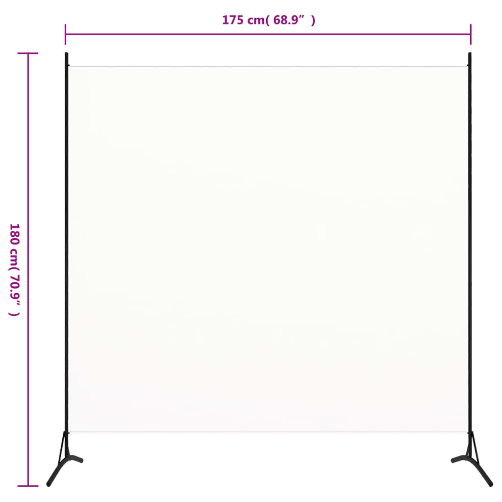 1-Panel Room Divider Cream White