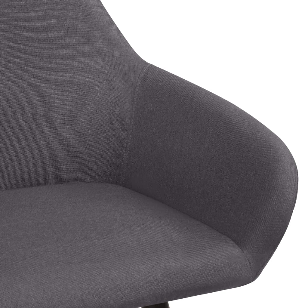 Dining Chairs 2 pcs Dark Grey Fabric - 62×54×83.5cm