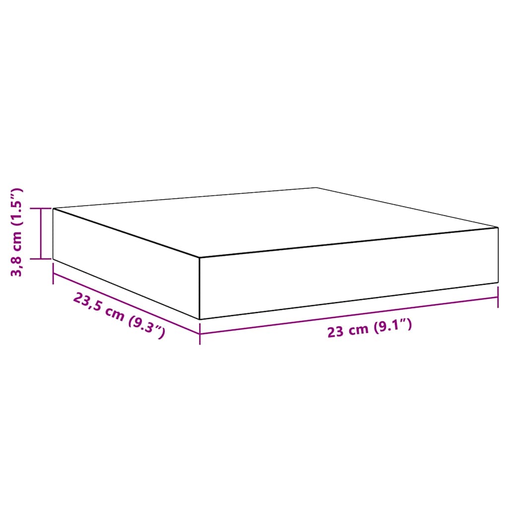 Floating Wall Shelf White MDF 23cm | HomeAndLiving