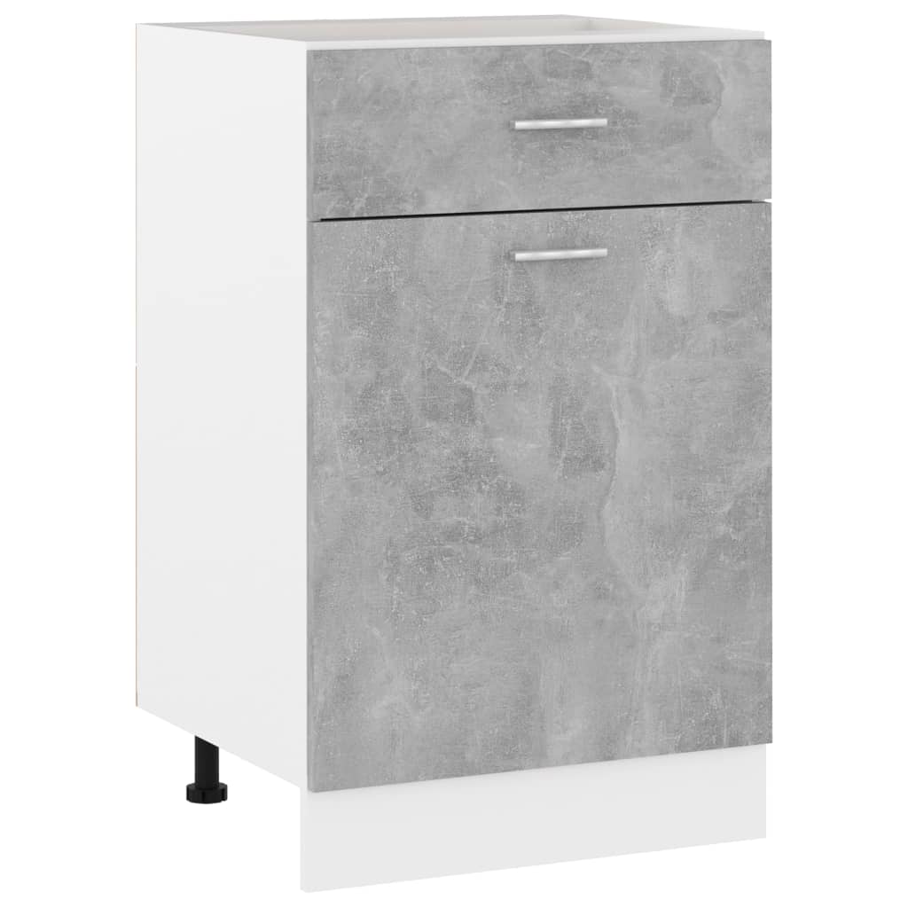 Drawer Bottom Cabinet White Engineered Wood - 50×46×81.5cm