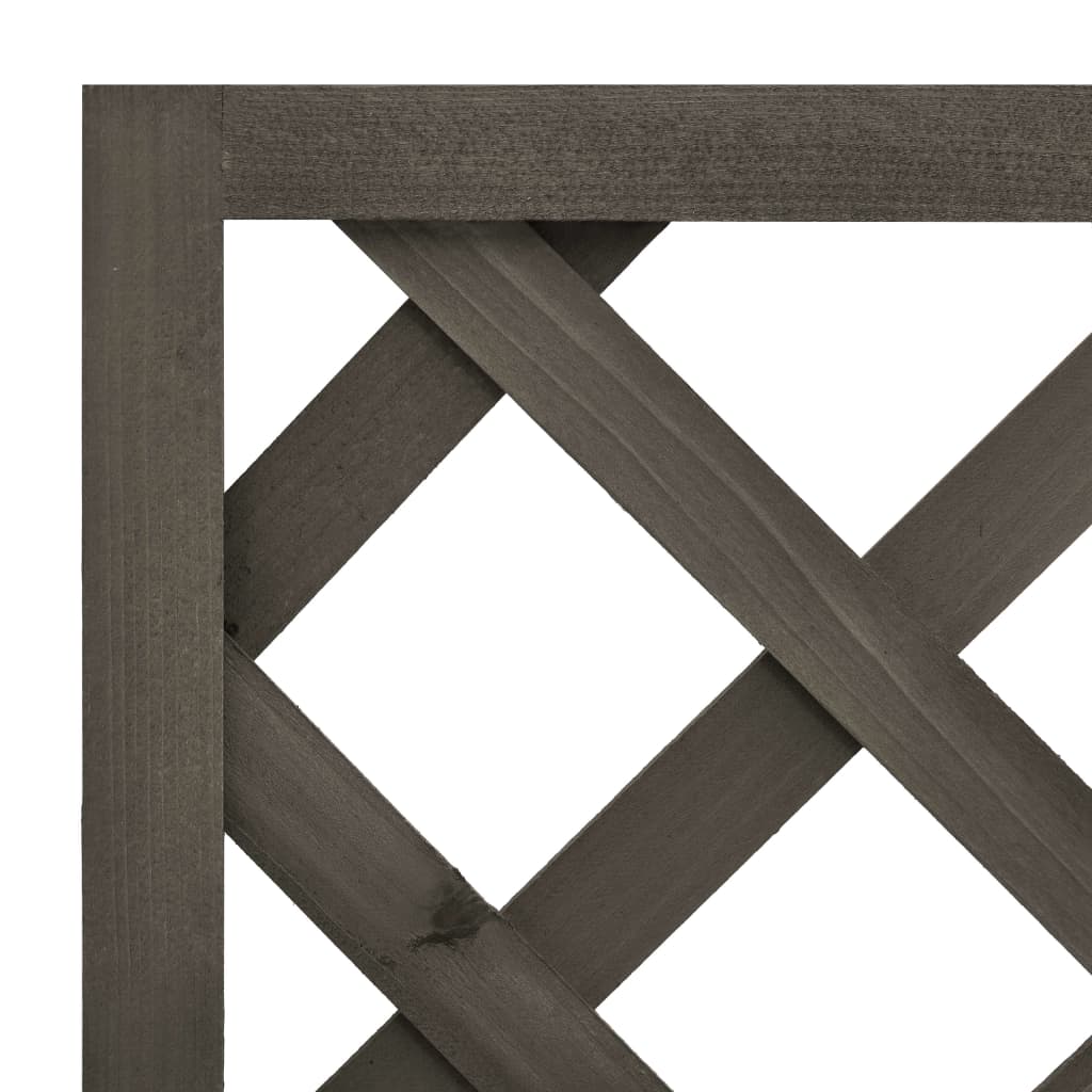 Garden Trellis Planter Grey Solid Firwood