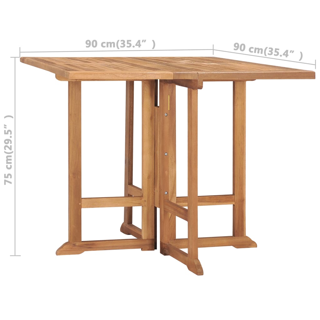Versatile Folding Garden Dining Table 90x90x75 Indoor Outdoor Use Home Comfort