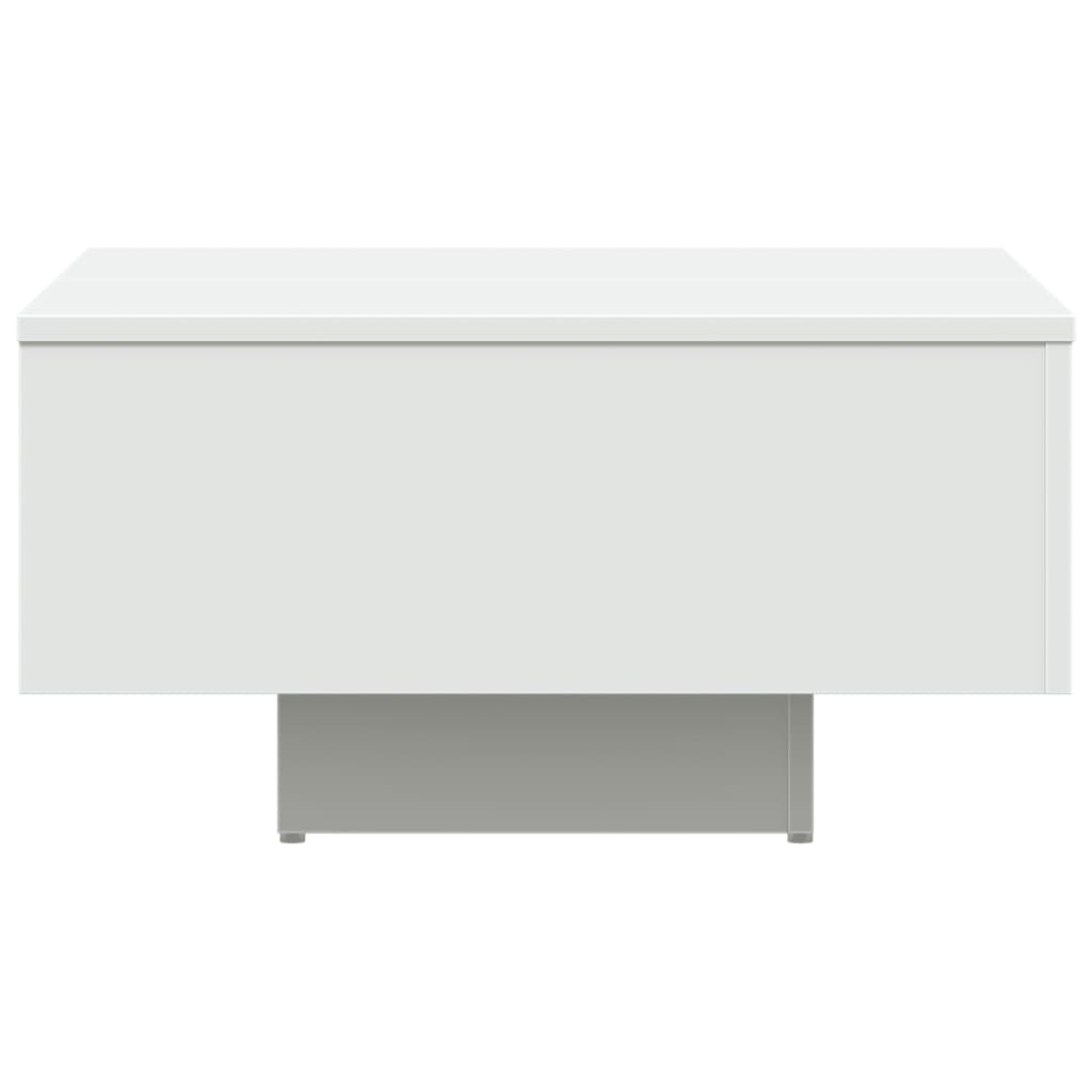 Coffee Table White, Engineered Wood - 60×60×31.5cm