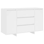 Buffets & Sideboard With 3 Drawers White Chipboard
