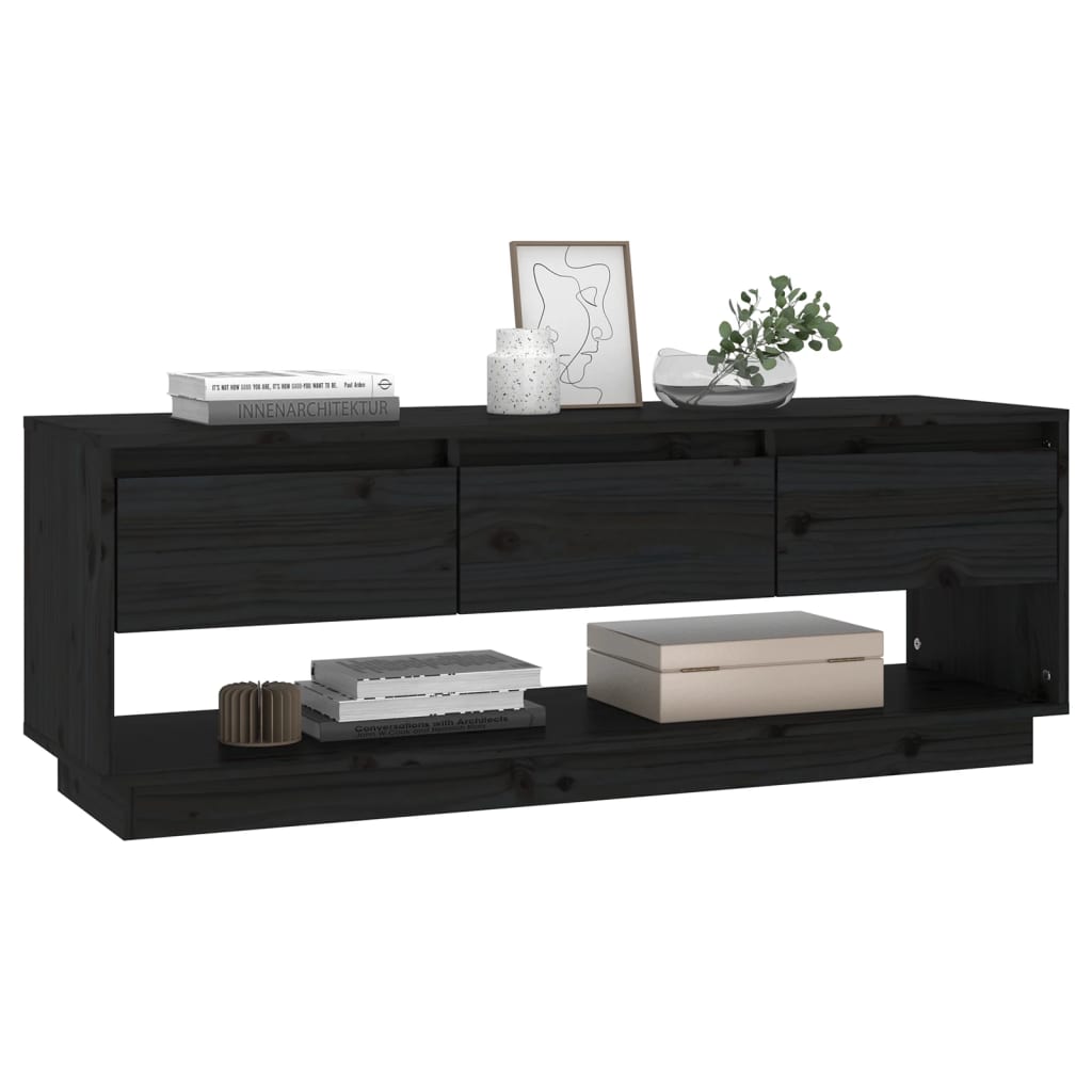 TV Stand Cabinet Solid Wood Pine White/Brown/Natural/Black