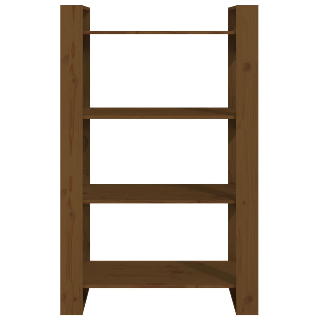 Book Cabinet, Room Divider Honey Brown Solid Wood