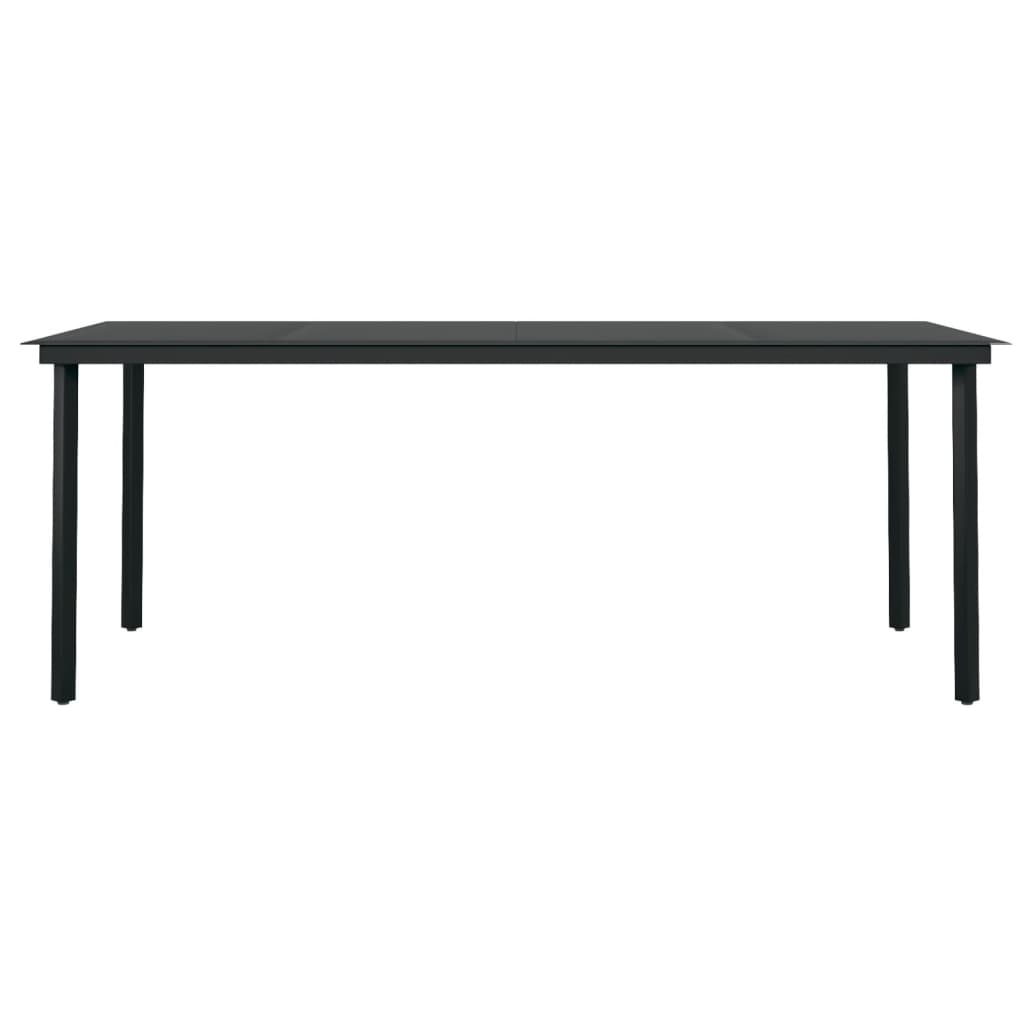 Black Beauty: 7-Piece Garden Dining Set in Sleek Black